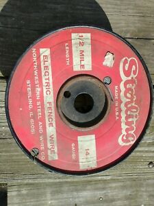 Vintage Nos Sterling Electric Fence Wire 14 Gauge 1/2 Mile Northwestern Steel