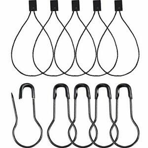 500 Pieces 6.6 Inch Hang Tag Fasteners Black Nylon Strings