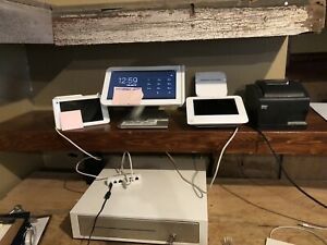 Clover Point of Sale System with cash drawer, touch screens, printers, refills