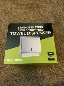 New Alpine Industries Stainless Steel C-Fold/Multi-Fold Paper Towel Dispenser