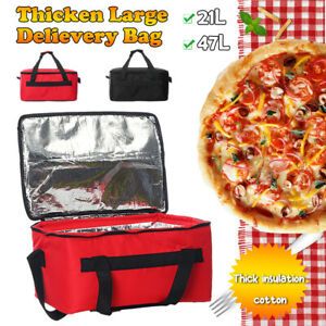 21/47L Thicken Insulated Hot Food Pizza Takeaway Delivery Rucksack Waterproo Bag