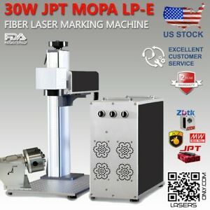 30W JPT LP-E Fiber Laser Marking Machine Engraving, ZBTK, Rotary # 80 USA Stock