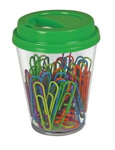The Pencil Grip Inc Paperclip with Coffee Cup Supply Storage, Assorted, Pack of