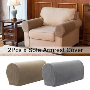 2pcs With Fixed Nails Sofa Armrest Cover Removable Stretchable Elastic Anti Slip