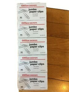Office Depot® Brand Paper Clips, Jumbo, Silver, Box Of 100,  10 Boxes