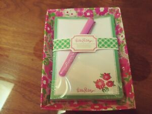 Lilly Pulitzer Catchall with 150 Note Sheets &amp; Pen Featured in Garden by the Sea