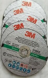 3M (8 Pack) 01988 Green Corps Cut-Off Wheels 3&#034; x 1/16&#034; thick. Hole Size 3/8&#034;