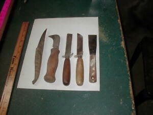 Knives, assorted types, five