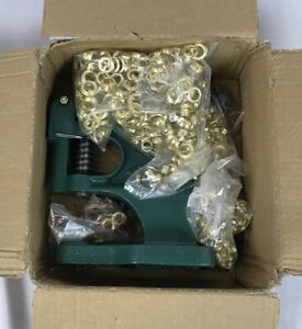 Soiiw Grommet Machine with 3 Dies (#0#2#4) and 1500 Pcs Grommets Eyelet Kit