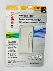 Legrand RT2W Radiant Digital Countdown Timer Multi Way Switch, Light Almond