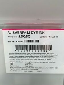 AGFA SHERPA 44M DYE INK MAGENTA 220ML INK- SAME AS EPSON 9600 - NEW/UNUSED