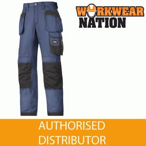 Snickers 3213 Craftsmen Holster Pocket Work Knee Pad Trousers, Rip-Stop NAVY