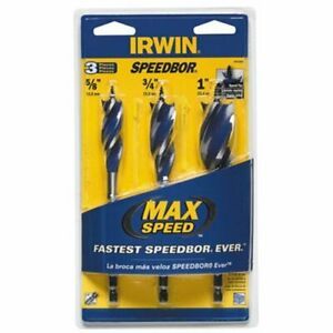 IRWIN Tools Speedbor Max Speed Bit Set, 3-Piece (3041003)