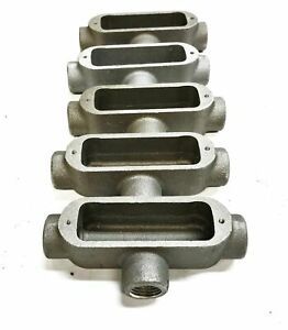 Crouse-Hinds 1/2&#034; Threaded Rigid Conduit Outlet Body T19 [Lot of 5] NOS