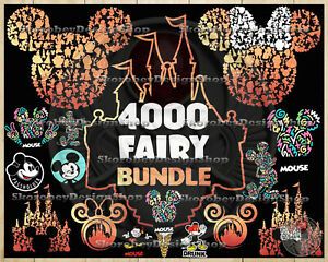 4000 Disney SVG Bundle Huge Fiary Clipart Mickey and Minnie Mouse Cut Files Set