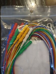 EEG Cup Electrodes Silver Chloride - 10 pk 1.5M lead NEW unopened