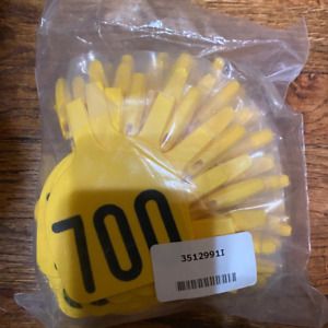 Yellow Y-Tex EZAP large 1 piece tags #700 thru 770 *hard to find* &amp; applicator
