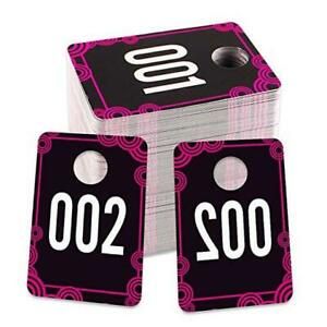 Live Number Tags, 1.7&#034;x 2.5&#034; Live Number Card 001-100,Reusable Normal and