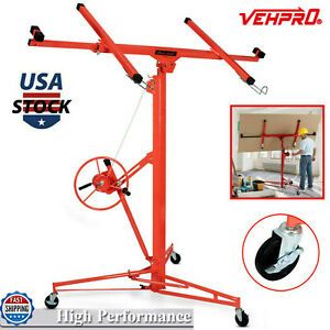 Heavy Duty Tool Drywall Hoist Caster 11FT Lifter Plaster Board Panel Sheet NEW