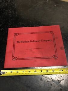 Antique William Galloway literature hit miss gas engine