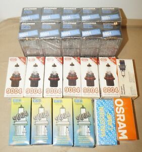 Huge Lot of 24 Assorted 9004 Halogen Light Bulbs