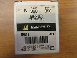 NIB. Square D Barrier (Lot Of 10) Cat# 9080GM3B ... VI-168