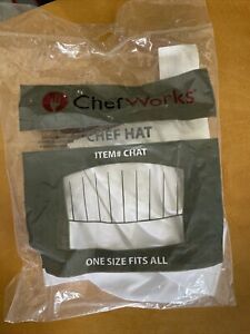 Chef Works CHAT White One Size Fit All Kitchen Restaurant Adjustable Chef Hat