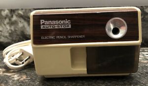 Vintage Retro Panasonic Auto-Stop Electric Desk Pencil Sharpener Model KP110