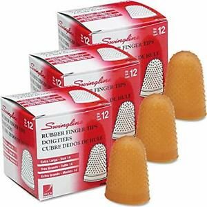 Large Rubber Finger Tips, Size 14, X-Large, 1/Dozen [Set of 3]