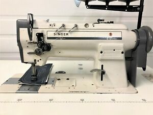 SINGER 212A141AA  TWO NEEDLE FEED  3/8 &#034; SPACING 110V INDUSTRIAL SEWING MACHINE