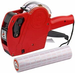 Red 8 Digits Pricing Gun Kit with 7,000 Labels &amp; Spare Ink
