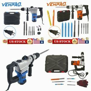 3000RPM Electric Demolition Jack Hammer Concrete Breaker Punch Chisel Bit 1050W