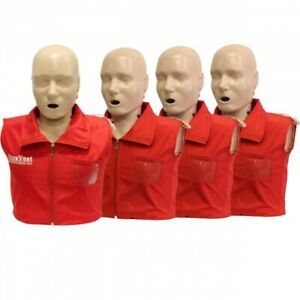 4-Pack of Vests For Prestan Ultra Series Adult CPR Manikins, MCR Medical
