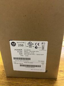 New Sealed Allen Bradley 25B-D017N104 Series A PowerFlex 525 AC Drive