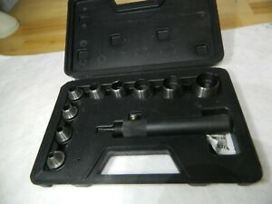 General 10 Piece 1/4 to 1&#034; Hollow Punch Set Comes in Plastic Case S1274