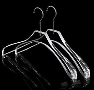 Quality Hangers Clear Acrylic Clothing Hangers €“ Curved Stylish Clothes...