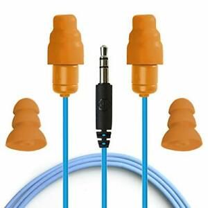 Earplug Earbud Hybrid, Noise Reduction In-Ear Headphones, Comfort, Blue &amp;Orange
