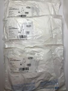 (3) Dupont  #IC105SWHXL Tyvek Coverall Bunny Suit Head  and Shoes Unopened