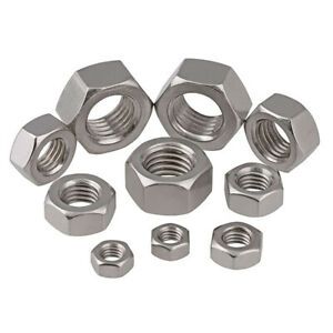 M1-M36 Hex Full Nuts Hexagon Nuts 304 Stainless Steel DIN 934