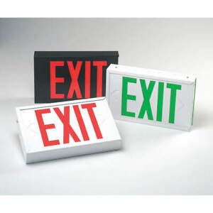 BIG BEAM EXFL2RWW-U Exit Sign,1.7W,Red,2,120/277V
