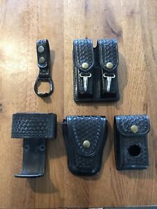 corrections duty gear basketweave handcuff case radio holder magazine case Aker