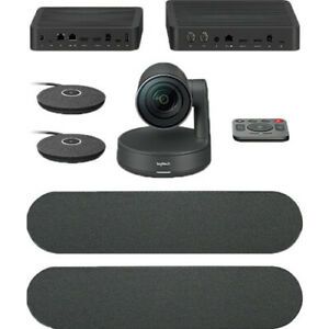 Logitech Rally Plus 4K UHD Conference Camera w/ Dual-Speakers &amp; Mic Pods