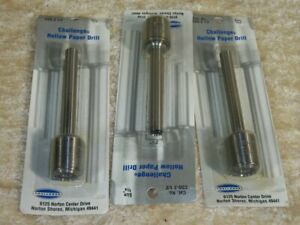 Challenge Hollow Paper Drill CD5-2&amp;1/2 5/16 New, lot of 3 drills