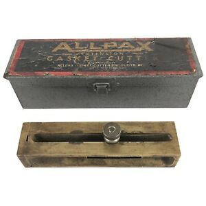 Vintage ALLPAX Adjustable Extension Gasket Cutter Original Metal Box Block ONLY