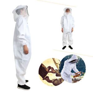 New White Beekeeping Protective Equipment Veil Bee Keeping Full Body Suit Smock