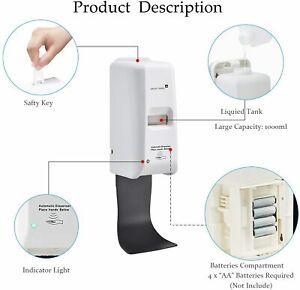 DISPLAY CHOICE Automatic Soap Dispenser with Portable Floor Stand 1000ml Non-Con