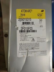 Esab 7018 5/32&#034; Atom Arc 50lb can Dented.Part#255015315