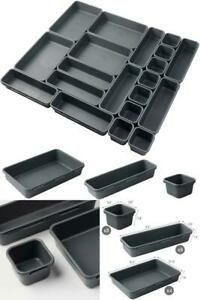 20 Pack Interlocking Drawer Organizer Tray, Desk Drawer Organizer, Office Drawer