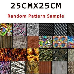 11x11&#034; in water transfer print film carbon/wood/skull/camo/ hydrographic dip US