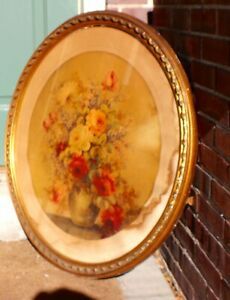 Antique LG Circular Gold Decorative Frame c. 1910-20’s Gold Gilded 30” Diameter